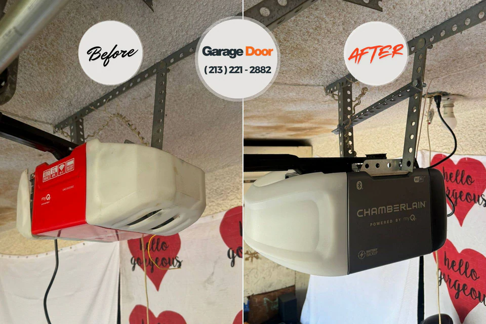 Before and after: garage door repair Grill, PA